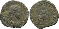 Roman Empire AE sestertius Severus Alexander, Pax Seated -