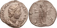 Roman Empire AR denarius Julia Mamaea, Vesta -