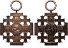 Vatican medal of the Holy Land Leo XIII., Pilgrims Jerusalem cross, silver grade -