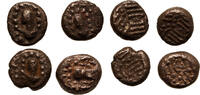India drachm 4 pcs of Post-Gupta, Chalukya-Paramara -