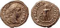 Roman Empire AR denarius Caracalla, Mars -