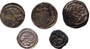 Hungary denar, obol 5 pcs lot of Bela IV. -