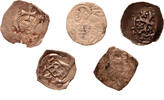 Austria pfennig 5 pcs lot of Friesacher, Wiener pfennig -