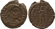 Roman Empire AE centenionalis Vetranio, Emperor holding Labarum in each hand, Siscia -