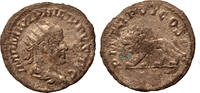 Roman Empire Antoninianus Philip I., Antioch, 1000th anniversary of Rome, Radiate Lion, R! -