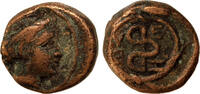 Greek AE 10 mmm Troas Zeleia, Head of Artemis / monogram or torque -