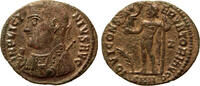 Roman Empire follis Licinius I., Nicomedia, Bust in Consular Robe / Jupiter -