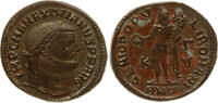 Roman Empire AE follis Maximianus Herculius, Antioch, Genius, fully silvered -