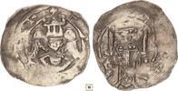 Austria friesacher pfennig Eberhard II., Hüftbild eines engels, Darüber ein turm -