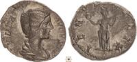 Roman Empire AR denarius Julia Domna, Vesta standing -