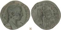 Roman Empire AE sestertius Severus Alexander, VICTORIA AVGVSTI, Victory inscribing shield: VOTX -