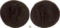 Roman Empire AE As Domitian, Virtus standing -