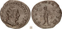 Roman Empire Antoninianus Valerian I., Fides holding signum in each hand -