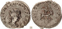 Roman Empire Antoninianus Valerian II. as Caesar, Jupiter seated on Amalthean goat -