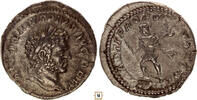 Roman Empire AR denarius Caracalla, AVG BRIT, Mars advancing left -