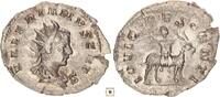 Roman Empire Antoninianus Valerian II. as Caesar, Jupiter seated on amalthean goat -