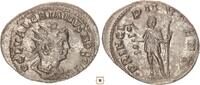 Roman Empire Antoninianus Valerian II. as Caesar, PRINCIPI IVVENT, Valerian II. in military dress, R! -