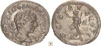 Roman Empire AR denarius Elagabalus, Pax advancing left -