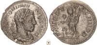 Roman Empire AR denarius Elagabalus, Emperor sacrificing over altar -