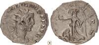 Roman Empire AR Antoninianus Gallien, Vict Germ, Victory advancing left, captive at feet -