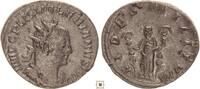 Roman Empire Antoninianus Valerian I., FIDES MILITVM, Fides holding signum in each hand -