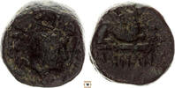 Greek AE 14mm Thrace, Abdera, Menan, Magistrate,Griffin Lying / Head of Apollo -
