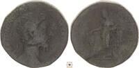 Roman Empire AE sestertius Marcus Aurelius, Pietas dropping incense on lighted altar -