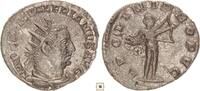 Roman Empire Antoninianus Valerian I., APOLINI PROPVG, Apollo drawing bow -