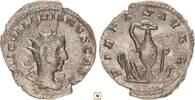 Roman Empire Antoninianus Valerian II. as Caesar, Pietas Avgg, Priestly implements -