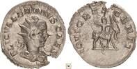 Roman Empire Antoninianus Valerian II. as Caesar, IOVI CRESCENTI, Jupiter seated on Amalthean goat -