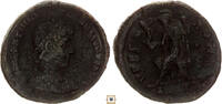 Roman Empire AE3 Valentinian II., VRBS ROMA, Roma seated -