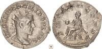 Roman Empire AR Antoninianus Philip I., Emperor seated on curule chair -