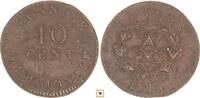 France 10 centimes Louis XVIII., Siege of Antwerp -