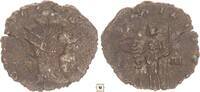 Roman Empire Antoninianus Gallien, FIDES MILITVM, Fides holding standard and sceptre -