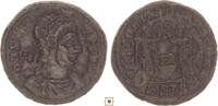 Roman Empire AE reduced follis Constans, Two Victorie, HR between them -