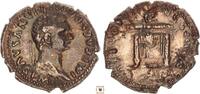 Roman Empire AR denarius Domitian, Pulvinar/Throne/ of Jupiter and Juno -