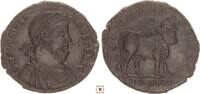 Roman Empire AE double maiorina Julian II., Bull standing, Lugdunum! -