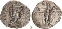 Roman Empire AR denarius Julia Domna, Hilaritas standing -