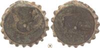 Greek AE 16mm Seleucid Empire, Antiochos IV. Epiphanes, Bust of Laodike IV. / Elephant's head -