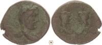 Roman Provincial AE 20mm Antoninus Pius, Cilicia, Flaviopolis, Busts of Dioscuri facing each other -