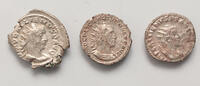 Roman Empire AR Antoninianus Gallien, lot of 3pcs Virtus, Laetitia -