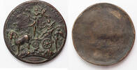 France medal Cardinal Richelieu, Uniface bronze medal -