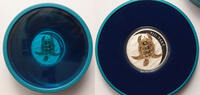 Fiji 2 dollars Taku Turtle partially gilt, 1Oz in special box with water -