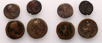 Roman Empire sestertius,as 4 pcs lot of Antoninus Pius, Marcus Aurelius -