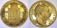 Österreich Ungarn  8 forint/20 Francs 1887 ss-vz