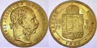 Österreich Ungarn  8 forint/20 Francs 1890 ss