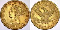 USA 10 Dollars 1900 stgl 1690,00 EUR  zzgl. 40,00 EUR Versand