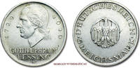 Germany / Deutschland Weimarer Republik 5 REICHSMARK Gotthold Ephraim Lessing 1929 A Berlin gutes VZ (58/70)