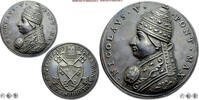 Papal States / Kirchenstaat / États pontificaux Silver Medal / Silbermedaille / Médaille d'argent Papst Nikolaus V. / • TOMAS • LVGANO • • DI • SARZANA • MCDIIIL • -