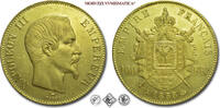 France / Frankreich Napoleon III. Kaiser der Franzosen 100 FRANCS / 100 FRANKEN 1858 A fast Stempelglanz (60/70)